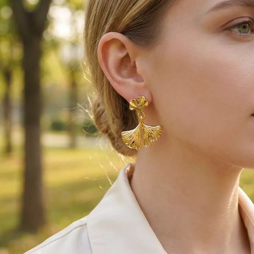 Boucle d'oreille minimaliste GINGKO